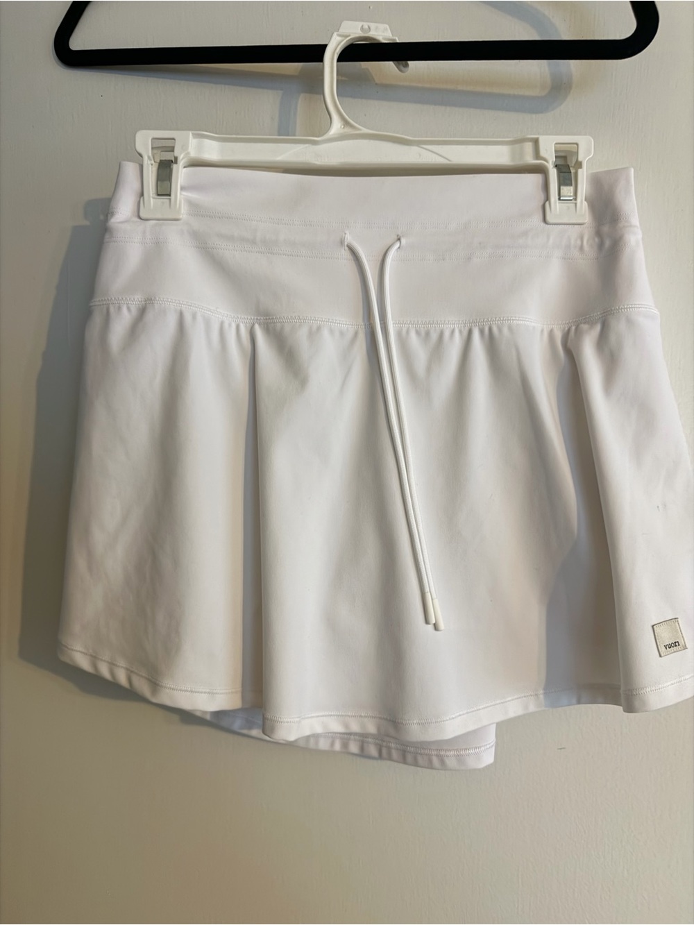 White Athletic Tennis or Golf Daily Skirt with Drawstring Waist